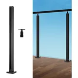 Vevor Glasklemme 85 cm Edelstahl 304 Schwarz