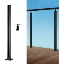 Vevor Glasklemme 85 cm Edelstahl 304 Schwarz