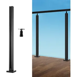 Vevor Glasklemme 85 cm Edelstahl 304 Schwarz