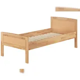 Erst-Holz Einzelbett Buche hohes Seniorenbett 90x220 Überlänge V-60.72-09-220 Rollrost inkl.