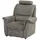 meinSofa Sessel Chris Mikrofaser 102 x 96 x 92 cm Braun mit Hocker
