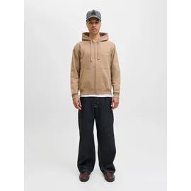 JACK & JONES JACK&JONES ORIGINALS JORNORREBRO EMB SWEAT ZIP HOOD NOOS mocha meringue, XL & XL