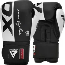 rdx-sports Boxhandschuhe F4, schwarz, für Kinder & Erwachsene, Trainingshandschuhe aus Kunstleder, mit Klettverschluss, 10oz