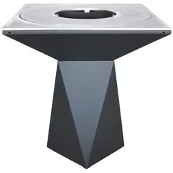 OutInFire Gartenfeuerstelle, Grill mit Grill und Wok-Loch aus Stahl - G1 Graphit