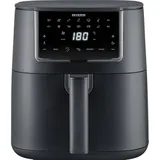 Severin FR 2462 Heißluft-Fritteuse 7 l 1700 W mit Display, Antihaftbeschichtung Schwarz