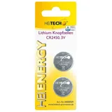 HEITECH PROMOTION GMBH HEITECH 2er Pack CR2450 Lithium Knopfzellen Batterie - 3V Knopfbatterien auslaufsicher & mit Langer Haltbarkeit