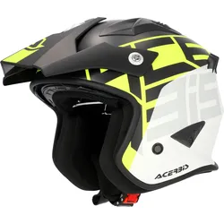 Acerbis Aria Graphic, Jethelm - Matt Weiß/Schwarz/Neon-Gelb - S