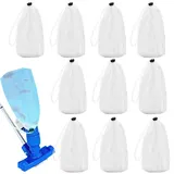10 Pack Auffangbeutel Ersatz Netz,Reinigung Netzbeutel Mit Kordelzug,für Poolsauger Schwimmbad Zum Auffangen Von Laub Und Kleinem Schmutz