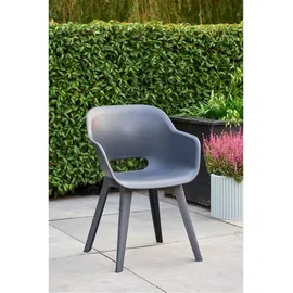 ALLIBERT Akola Gartenstuhl 55 x 57 x 80 cm graphitgrau 2 St.