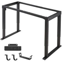 Vevor Höhenverstellbarer Schreibtisch Gestell 125 kg 4 Tischbeine Schwarz