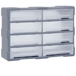 Multi-Schubladen-Organizer 6 | vidaXL : Farbe - Grau, Größe - 8 Schubladen