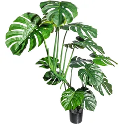 CREATIV green Künstliche Pflanze Splitphilodendron 120cm im Topf