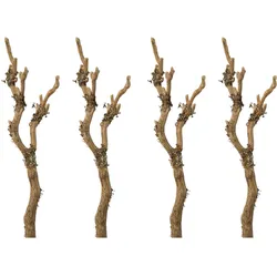 CREATIV green künstliche Pflanze Astzweig mit Flechten, 61 cm, natur, 4er Set