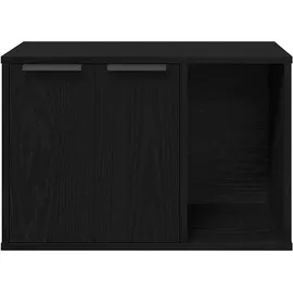 vidaXL Katzenklo Schwarz Eichen-optik 60x40x40 cm Holzwerkstoff