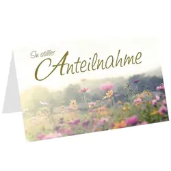LUMA KARTENEDITION Trauerkarte »In stiller Anteilnahme Blumenwiese«, 17.5x11.5 cm