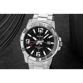 Casio MTP-VD01D-1E Herren Armbanduhr - Silber