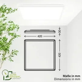 Briloner LED Panel 14W eckig weiß 42x42x3 cm