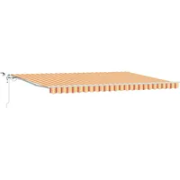 VidaXL Einziehbare Markise Gelb Orange 500 × 350 cm