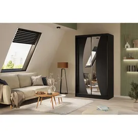 altdecor Schiebetürenschrank VOXI 120 x 216 x 61 cm Schwarz