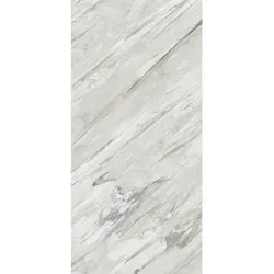 BREUER Badrückwand, Muster: Marmor-Optik hochglanz, Aluminium-Verbundplatte - weiss