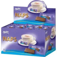 Milka Minischokolade Naps Alpenmilch, Mini-Tafeln, 1,7kg, 335 Stück