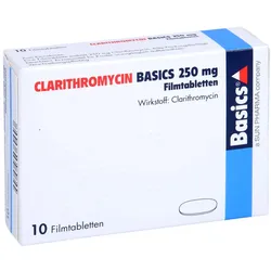 CLARITHROMYCIN BASICS 250 mg Filmtabletten 10 St