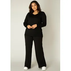 V-Ausschnitt-Pullover »Anine«, Pullover in weicher und formstabiler Qualität, Gr. 54 (56), black, , 15288945-54