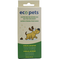 Eco Pets Bio-Abfallbeutel 60 Stück (4x15 Stück) (Rabatt für Stammkunden 3%)