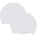 2 Sück Kinder Unisex Badekappe 100% Silikon Badekappen Anti-Rutsch Bequeme und Dehnbare wasserdichte Bademütze, Classic wasserdichte Badehaube für Langes und Kurzes Haar