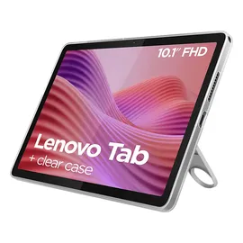 Lenovo Tab, Inkl. transparenter Schutzhülle mit integriertem Standfuß, Tablet, 64 GB, 10,1 Zoll, Luna Grey