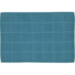 Hotelmatte ROSS "Unifond", blau (petrol), H:10mm, Baumwolle, Badematten, besonders weich, Badezimmerteppich, uni