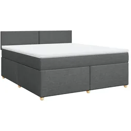 vidaXL Boxspringbett 180 x 200 cm Dunkelgrau