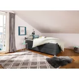 Home Affaire Boxbett HOME AFFAIRE "Alexis", grau (anthrazit), B:90cm L:200cm, Struktur fein (100% Polyester), Komplettbetten, ohne Kopfteil - ideal für Räume mit Dachschrägen; in 4 Breiten