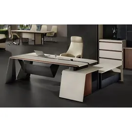 aea Design Büro Schreibtisch Tisch Sessel Einrichtung Ecktisch mit Stuhl 2tlg. Neu - Weiß