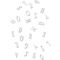Design Letters Buchstaben und Zahlen für Tafeln klein weiß 128 El.