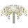 luxuskollektion Kunstblume Orchidee Phalenopsis Orchideenzweig 9 Blüten Beige 4 Pcs