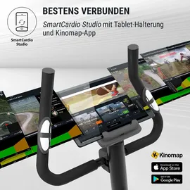 Klarfit Myon Cycle Heimtrainer 12kg Schwungmasse, SmartCardio Studio schwarz