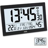 ADE Digitale Funkuhr schwarz