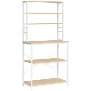 VASAGLE Küchenregal 80 x 40 x 167 cm Eiche