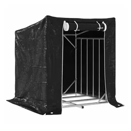 vidaXL Kaminholzregal Verzinkter Stahl 101 x 61 x 110,5 cm Schwarz
