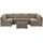 Beliani Gartenmöbel Set 6-Sitzer Loungeset braun