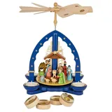 Richard Glässer Teelichtpyramide Christi Geburt, Seiffen, Erzgebirge #16041