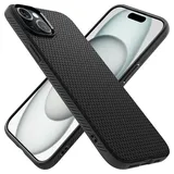 Spigen Hülle für iPhone 15 Plus Liquid Air Case Handyhülle Schutzhülle Cover Dünn Slim -Schwarz