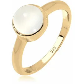 Elli Ring Damen Solitär mit Mondstein in Gold | Gr.: 54