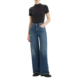 Levi's Ribcage Wide Leg Jeans mit High Waist in Mittelblau W27 / L30
