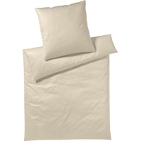 Yes for Bed Bettwäsche »Pure & Simple Uni in Gr. 135x200, 155x220 oder 200x200 cm«, (2 tlg.), beige
