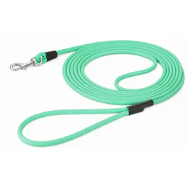 Karlie Hundeleine – Trainings- und Suchleine mit Handschlaufe – 5m x 6mm – Flamingo Caspar Mintgrün – Biothane – Karabiner verchromt