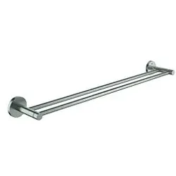 Grohe Essentials Doppel-Badetuchhalter 40802DC1 60cm, verdeckte Befestigung, supersteel
