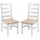 index living gmbh Holzstuhl Mango weiß/beige 2er Set