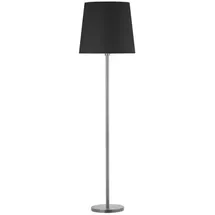 Brumberg Stehleuchte nickel matt mit Stoffschirm